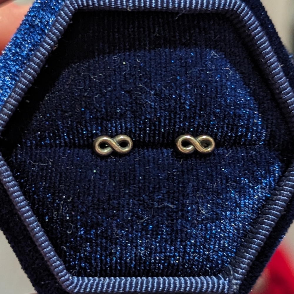 James Avery tiny infinity earrings